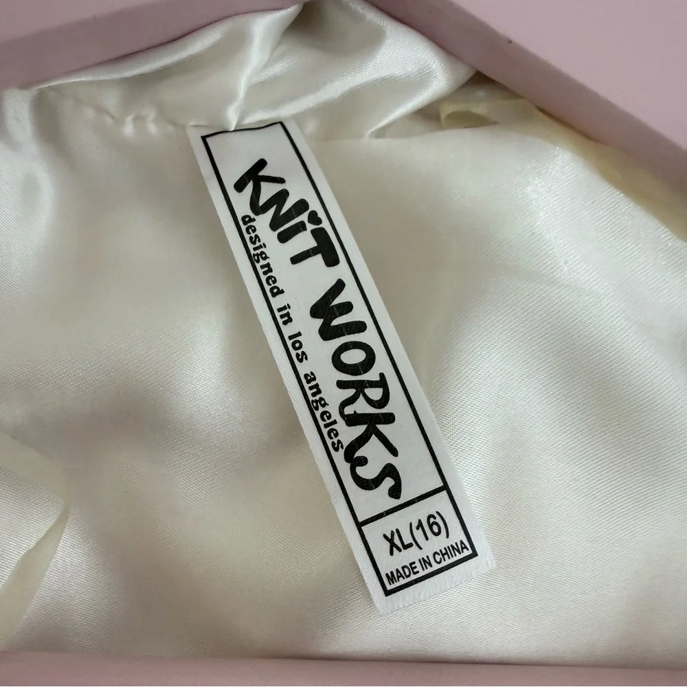 NWT  Ivory Faux Fur Girls Vest 16
